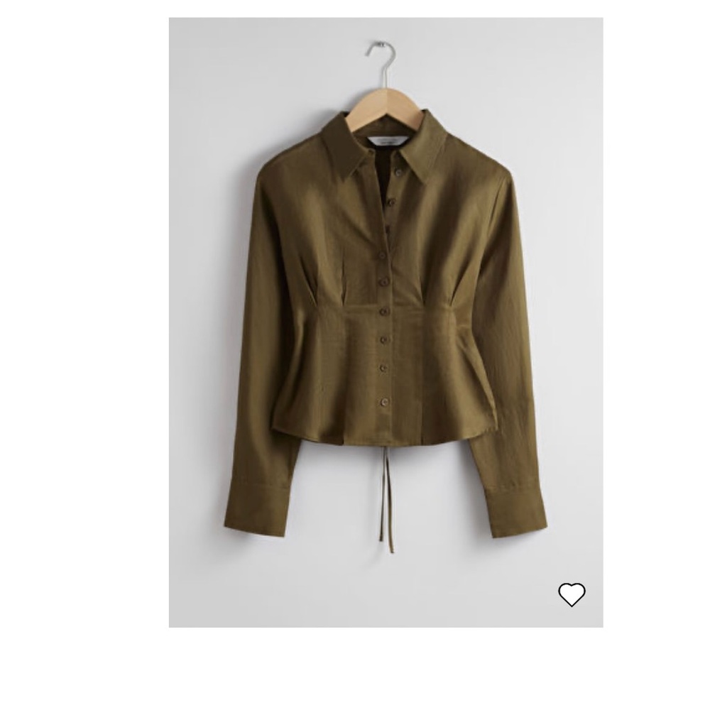 &Other Stories Fitted Shirt in Khaki (4)